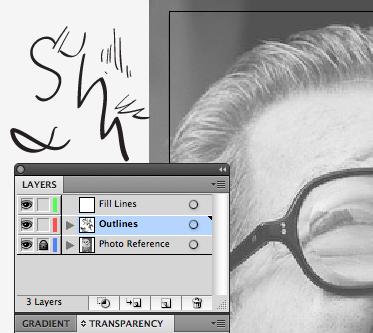Be sure to doodle a bit on a blank area of your canvas on the Outlines layer until your brush looks as you wish.