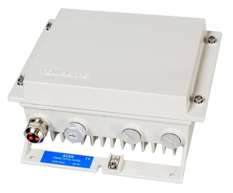 9.5.2014 1(6) ACE8 1.2 GHZ INTELLIGENT OPTICAL NODE Features ACE8 is a single active output intelligent node. The node is based on a fixed receiver but modular upstream transmitter.