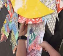 Together, we also created some patterned paper to add to the wings.