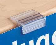 shelf attachment strip with gripper fins and a face height of 1-1/8" Horizontal gripper fins hold signs up to.