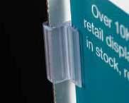 120" Flag Two-Way Gripper Sign Holder Gripper fins hold signs simultaneously in either flush or flag position from the sides of displays, other signs or directly to wire fixtures.