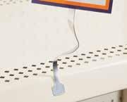 Sign & Clips Aluminum Twist Sign Holder Simple peel-and-stick adhesive end pads securely attach to fixtures and/or lightweight signs.