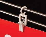 For Wire Fixtures Swiveling Clever Clip Strong spring clip that holds just about anything. Split ring top design allows for easy hanging from rods, hooks, wires or suction cups.