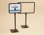 Metal Sign Frames NEW NEW NEW NEW Metal Sign Frame Fixed Stem Free standing sign holder that slips easily under boxes or products and can be repositioned.