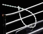 Locking Straps Releasable Beaded Locking Straps Also known as Beaded Cable Ties. Fast, inexpensive way to temporarily or permanently secure signs and other items.