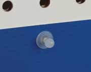 Plastic Push-In Fasteners Pegboard Paper/Vinyl Fastener Hollow body design allows the clip to compress when pushed into common 1/4" diameter pegboard holes and resist removal.