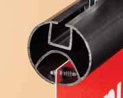 Round Graphic/Banner Hanger System Double Barbed Graphic Fastener Internal holder option that acts as a cross member when pressed into holes along the top or bottom edges of signs that then slide
