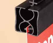 Square Graphic/Banner Hanger System Double Barbed Graphic Fastener Internal holder option that acts as a cross member when pressed into holes along the top or bottom edges of signs that then slide