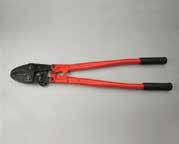 High quality alloy steel with formed vinyl coated handles Packaged individually CUTTING CAPACITY OVERALL LENGTH 105050 up to 3/16" Dia. 8" Single Cavity Hand Swager Our most economical cable tool.