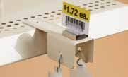 Shelf Hooks Double Strip Hanger Shelf top hanger that offers two ways to hang merchandising strips two at a time for double the exposure: with integrated hanger tabs, or via the side holes with