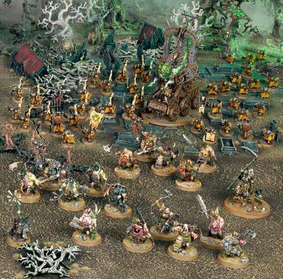 95 96 18 This Nurgle army is comprised not only of Rotbringers from the Maggotkin of Nurgle battletome, but also skaven from the Skaven Pestilens battletome.