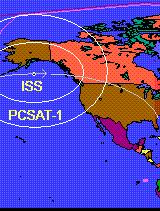 Our Amateur Satellite Data Relay Problem ISS Always there, but does not cover the poles PCSAT-1 since
