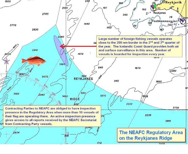 26 Box 7: Control and enforcement of the redfish fishery in the Irminger Sea According to the rules of the North East Atlantic Fisheries Commission (NEAFC), when more than ten Icelandic fishing