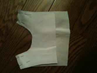 Construction Cut 2 bodice fronts and 2 bodice backs Cut skirt piece 15 wide x 8 long Sew front bodice to back