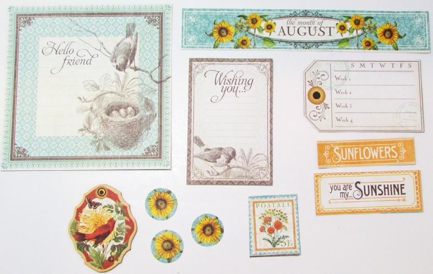the card and 1 4" from the right edge. 5. Attach the calendar tag to the left side of the image at an angle as shown.