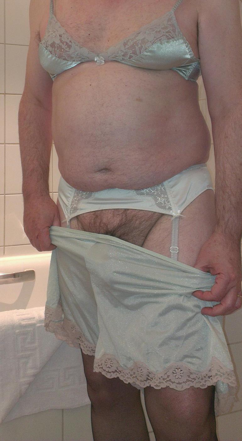 Conf23 His slip was soon discarded on the bathroom floor as he pulled his rampant prick from his knickers and slid it