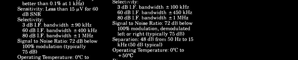1 cm) deep Primary Power Source: Transmitter: 100/120/220/240 VAC ± 10 %, 50-60 Hz, 82 watts Receiver: 100/120/220/240 VAC ± 10 %, 50-60 Hz, 19 watts PCL