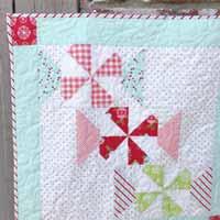 This quilt finishes at 44" x 44". I just love the fussy cut cornerstones!