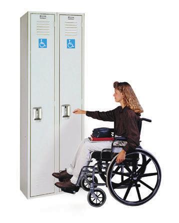 Contact Lyon for availability of ADA compliant features on other locker types and sizes. ADA Benches - Laminated Hardwood Seat and Backrest ADA Compliant hardwood benches with or without backrest.