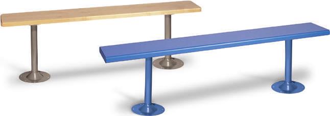 LAMINATED HARDWOOD AND PLASTIC LAMINATE TOP BENCHES Laminated Hardwood Top - shall have clear hardwood tops 9-1 2" wide by 1-1 4" thick finished with two coats of acrylic finish and available in