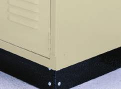 Z Type Bases offer added toe space and effective support using rugged 14-gauge steel. Adds 4" to overall locker height.