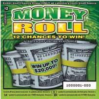 $ 2 Game #1110 Money Roll 12 Chances to Win! Win Up to 0,000! PRIZE PAYOUT 62% Number of winners based on sales, number of tickets distributed, and claims. Prizes not exempt from Federal Tax.