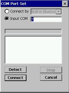 dialog bar,select Input com,click