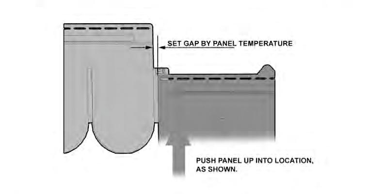 1/2 ROUND CEDAR SHINGLE INSTALLATION GUIDE Setting the panel gap for temperature.