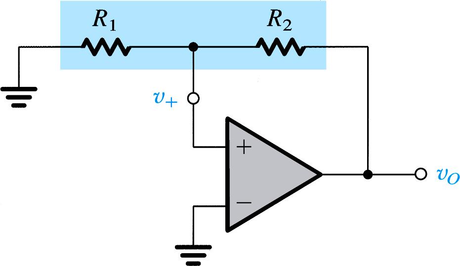 Bistable circuit If v + > 0, v 0 = V max à