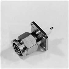 8 GHz RECEPTACLES SQUARE FLANGE STRAIGHT MALE RECEPTACLE (extended dielectric - stub contact)