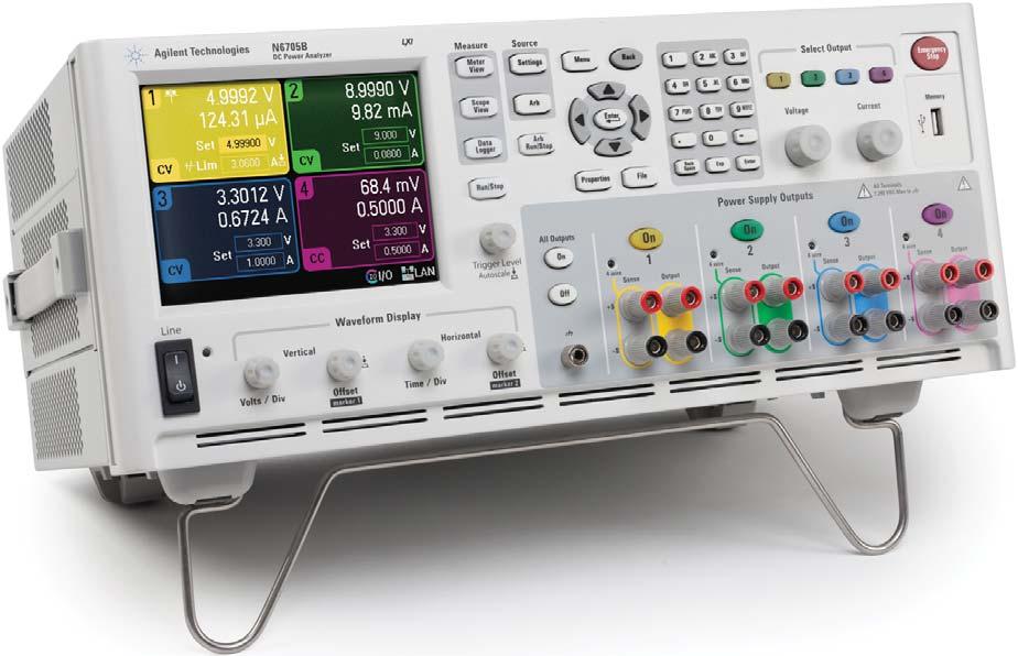 Modular System Based on DC Power Supply Outputs Feature Integrates capabilities of power supply, DMM, scope, arb and datalogger Large color graphics display Connections and controls color-coded to