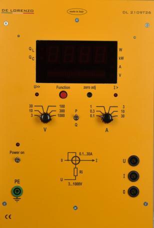 5 POWER METER DL 09T6 Demonstration singlephase meter for active power and capacitive/inductive reactive power.