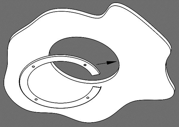 CAN ADAPTER / TRIM RING (CATR) CONTINUED NOTE: It is not recommended to use this method of loudspeaker mounting on thin ceilings or those that may sag over time.