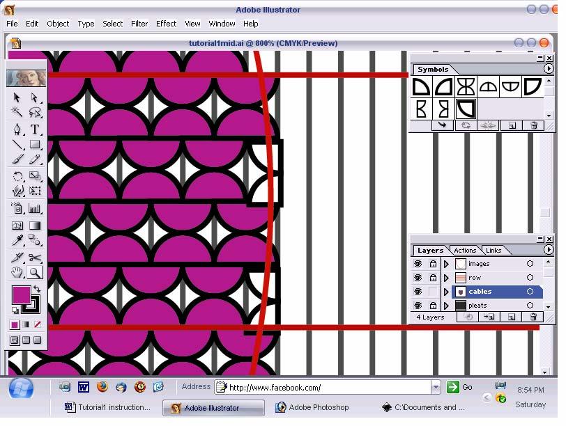 Vector for Smocking Design Tutorial 1 7 TIP: don t worry about getting the stitches perfectly aligned. You will be correcting imperfections in the next step.