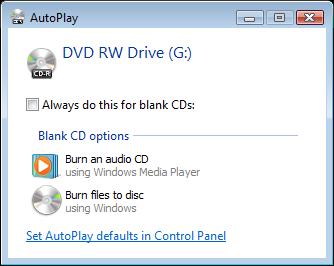 Equipped with a CD-R/RW drive as standard equipment Writing to the CD-R/RW drive operates correctly