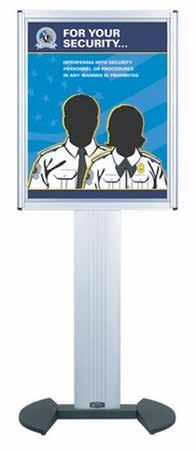 Poster Stanchion M_14 1'-10" 1. FREESTANDING PORTABLE POSTER STANCHION. 2.