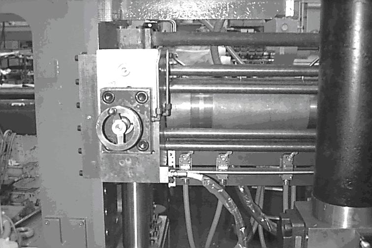 The Die Casting Machine (DCM) Fig. 3-17. Hand operated speed control valve for shot cylinder. VALVES Valves are used to control the amount and direction of oil fl ow.