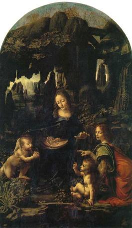 The final piece of artwork I am going to show you is the Virgin of the Rocks. This painting was done twice by Leonardo, the one on the right is the original.