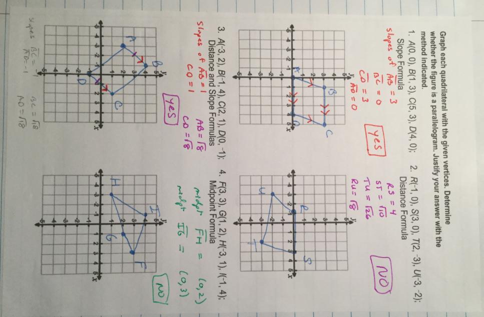 6.3 proving parallelograms da 2 2016 ink.notebook whether the figure is a parallelogram. Justif our answer with the 2.
