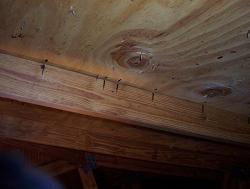 To be sure that you aren t at one of those joints, conduct the scan and marking on the next rafter or truss in the line.