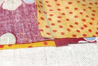 Sew the patch sets together with a ¼ inch seam.
