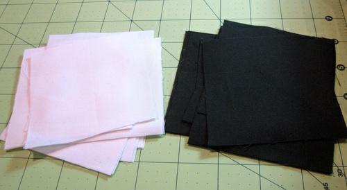 2. Place the pieces you plan to sew, right sides together.