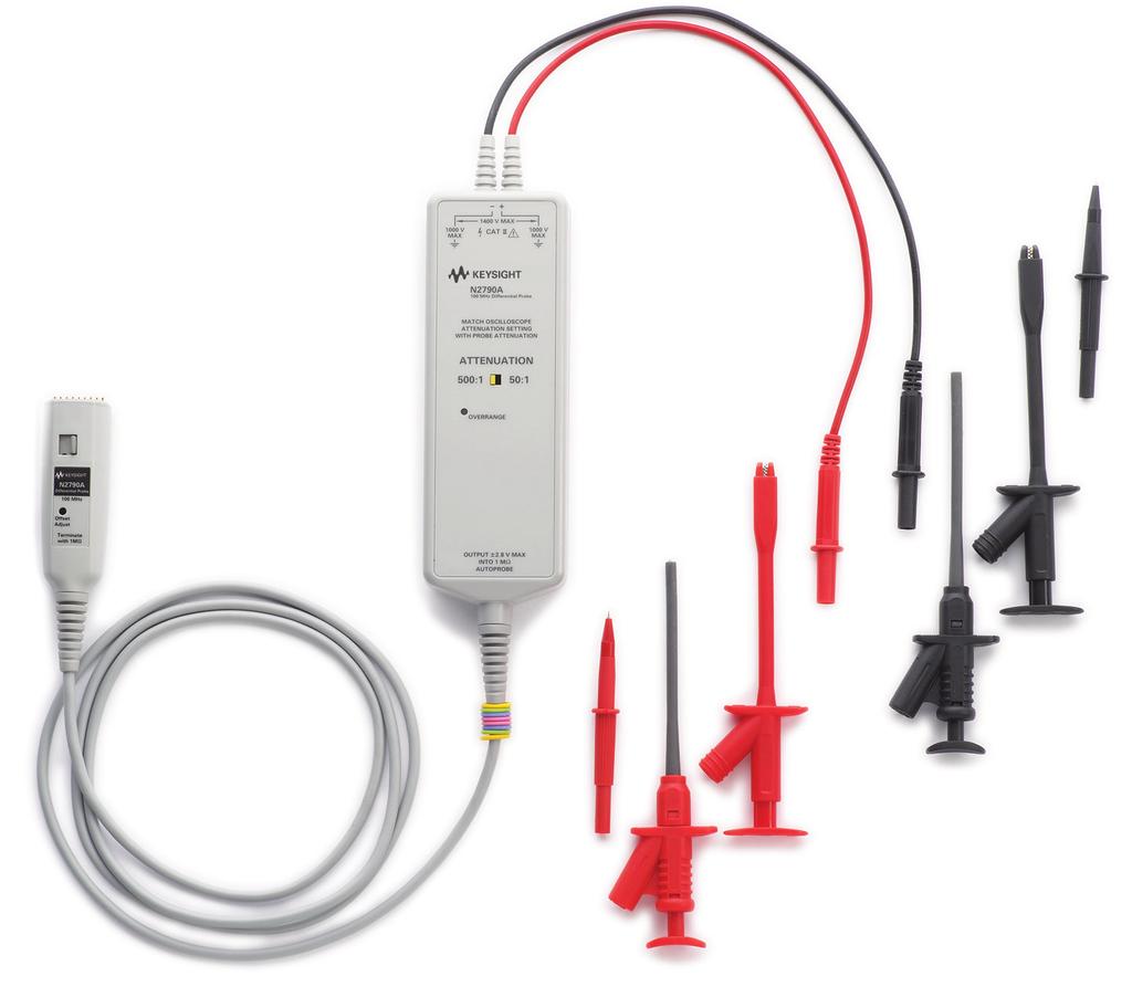 03 Keysight N2790A 100 MHz, N2791A 25 MHz and N2891A 70 MHz High-voltage Differential Probes - Data Sheet With a differential amplifier in the probe head, the N2790A is rated to measure differential
