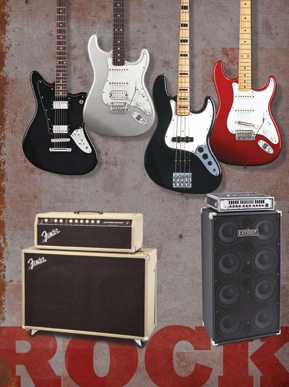 American Standard Stratocaster HSS p.62 Geddy Lee Jazz Bass p.87 Vintage Hot Rod 57 Stratocaster p.55 Special Edition Jaguar HH p.