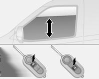 Iniţializarea geamurilor acţionate electric Dacă geamurile nu pot fi închise automat (de exemplu, după deconectarea bateriei autovehiculului), activaţi unitatea electronică de comandă a geamurilor