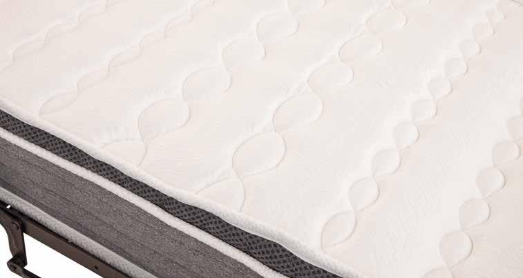 A plush layer of memory foam is added and the mattress is blanketed in our cool-to-the-touch ComfortCool