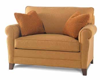 Leg SLEEPER 8015NWS Chair & 1/2 Twin Sleeper H37 W55* D38 Inside: W36 Seat H19 D20 Standard Release: Fold Out Standard Throw Pillows: (2) #21 WR (Fabric version