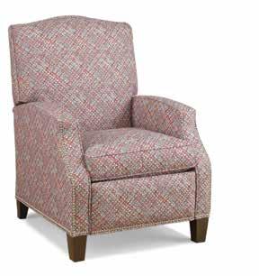 CLASSIC / HI LEG RECLINERS 3780 Incliner H42 W34 D37 Arm H25 Seat H19 D20 W22 Wall Clearance: 0" Overall Layout: 64" Nail Trim: #1FN Standard 3780P
