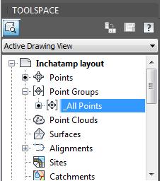 2.3 Creating Point Groups You can use named collections of points, called Point Groups, to organize points and to control their appearance in a drawing.