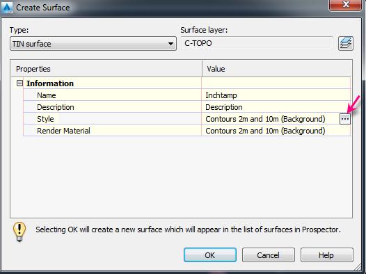 4. Select the style for Borders and Contours Click at the right corner of the style